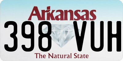AR license plate 398VUH