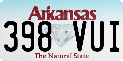 AR license plate 398VUI