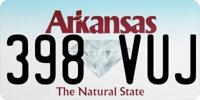AR license plate 398VUJ