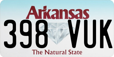 AR license plate 398VUK