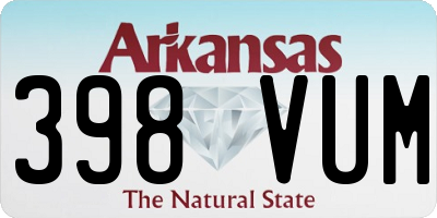 AR license plate 398VUM
