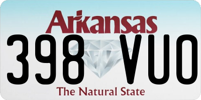 AR license plate 398VUO
