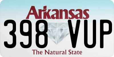 AR license plate 398VUP