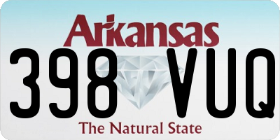AR license plate 398VUQ