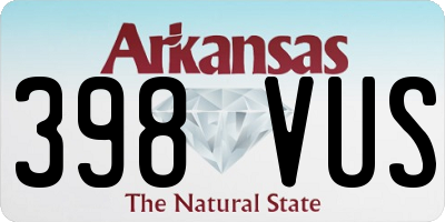 AR license plate 398VUS
