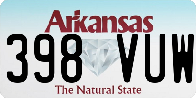 AR license plate 398VUW
