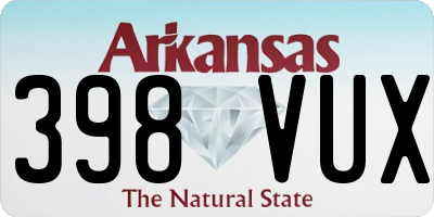 AR license plate 398VUX