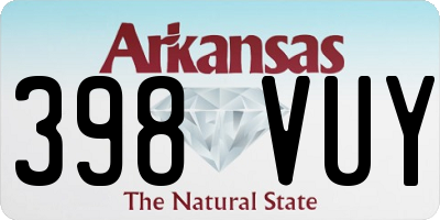 AR license plate 398VUY