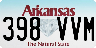 AR license plate 398VVM