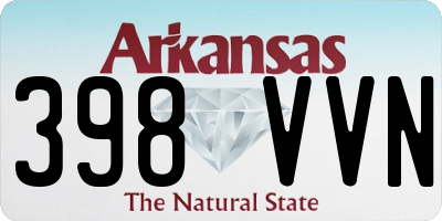 AR license plate 398VVN