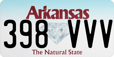 AR license plate 398VVV