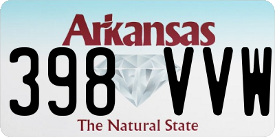 AR license plate 398VVW
