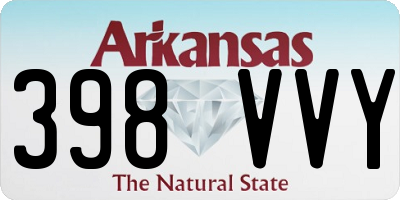 AR license plate 398VVY