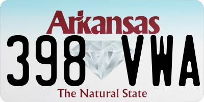 AR license plate 398VWA