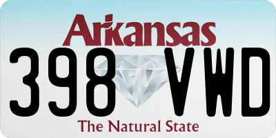 AR license plate 398VWD