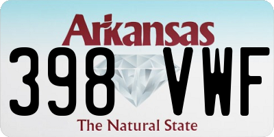 AR license plate 398VWF