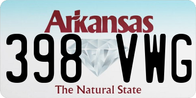 AR license plate 398VWG