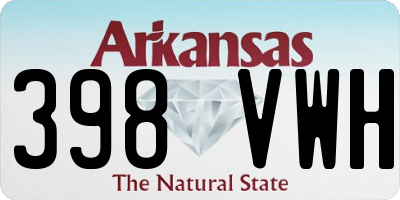 AR license plate 398VWH
