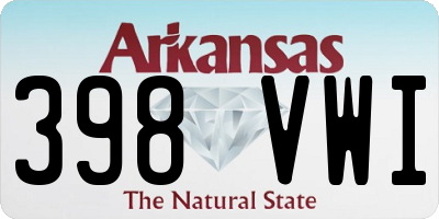 AR license plate 398VWI