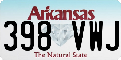 AR license plate 398VWJ