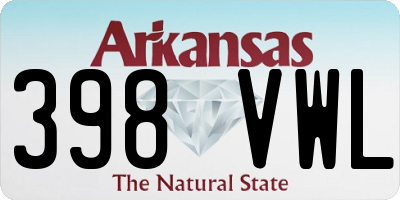 AR license plate 398VWL