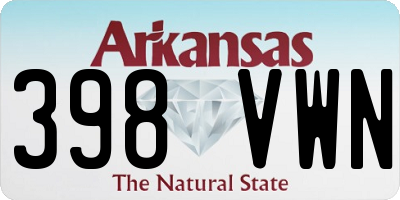 AR license plate 398VWN