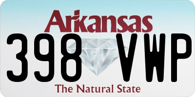 AR license plate 398VWP