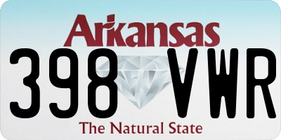 AR license plate 398VWR