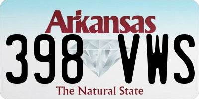 AR license plate 398VWS