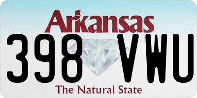 AR license plate 398VWU