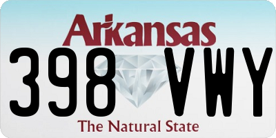 AR license plate 398VWY