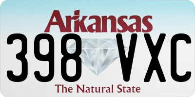 AR license plate 398VXC