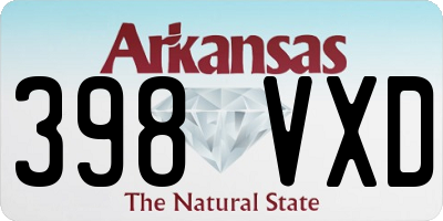 AR license plate 398VXD
