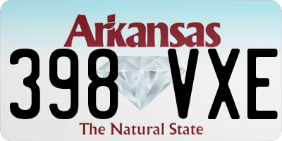 AR license plate 398VXE