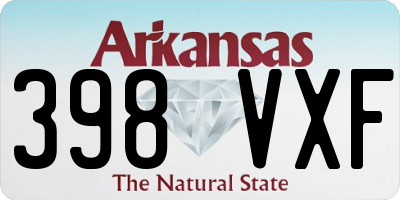 AR license plate 398VXF