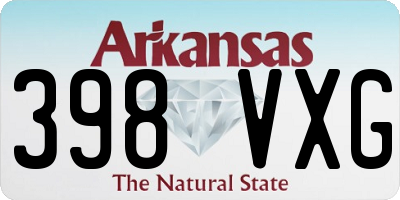 AR license plate 398VXG