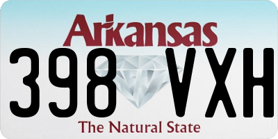 AR license plate 398VXH