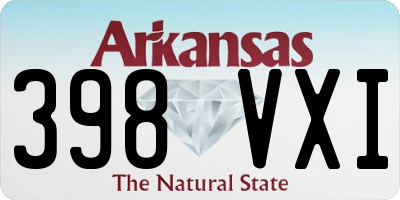 AR license plate 398VXI