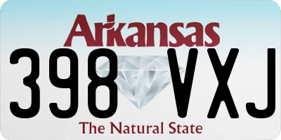 AR license plate 398VXJ