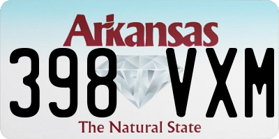 AR license plate 398VXM