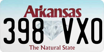 AR license plate 398VXO