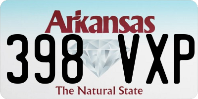 AR license plate 398VXP