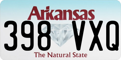 AR license plate 398VXQ