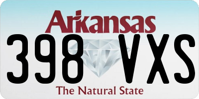 AR license plate 398VXS