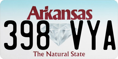 AR license plate 398VYA