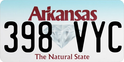 AR license plate 398VYC