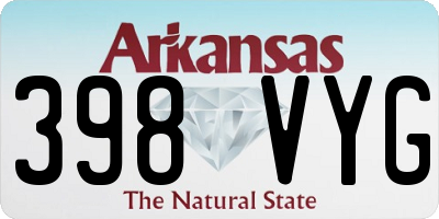 AR license plate 398VYG