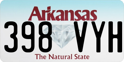 AR license plate 398VYH