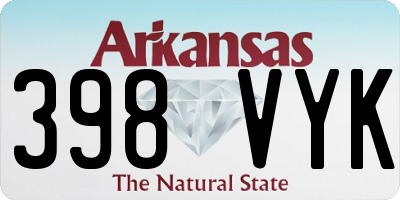 AR license plate 398VYK