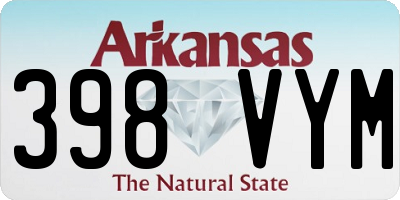 AR license plate 398VYM